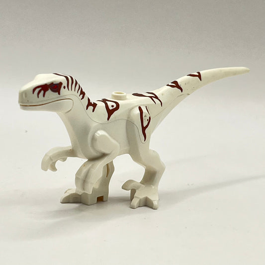 LEGO Atrociraptor - White with Reddish Brown Markings, Dinosaur, Animal, 1 Piece