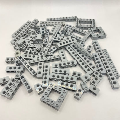 LEGO Technic Bricks, Light Bluish Grey, Approx. 120g