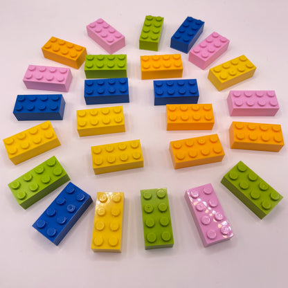 LEGO 2 x 4 Bricks, Mixed Colours, 25 Pieces