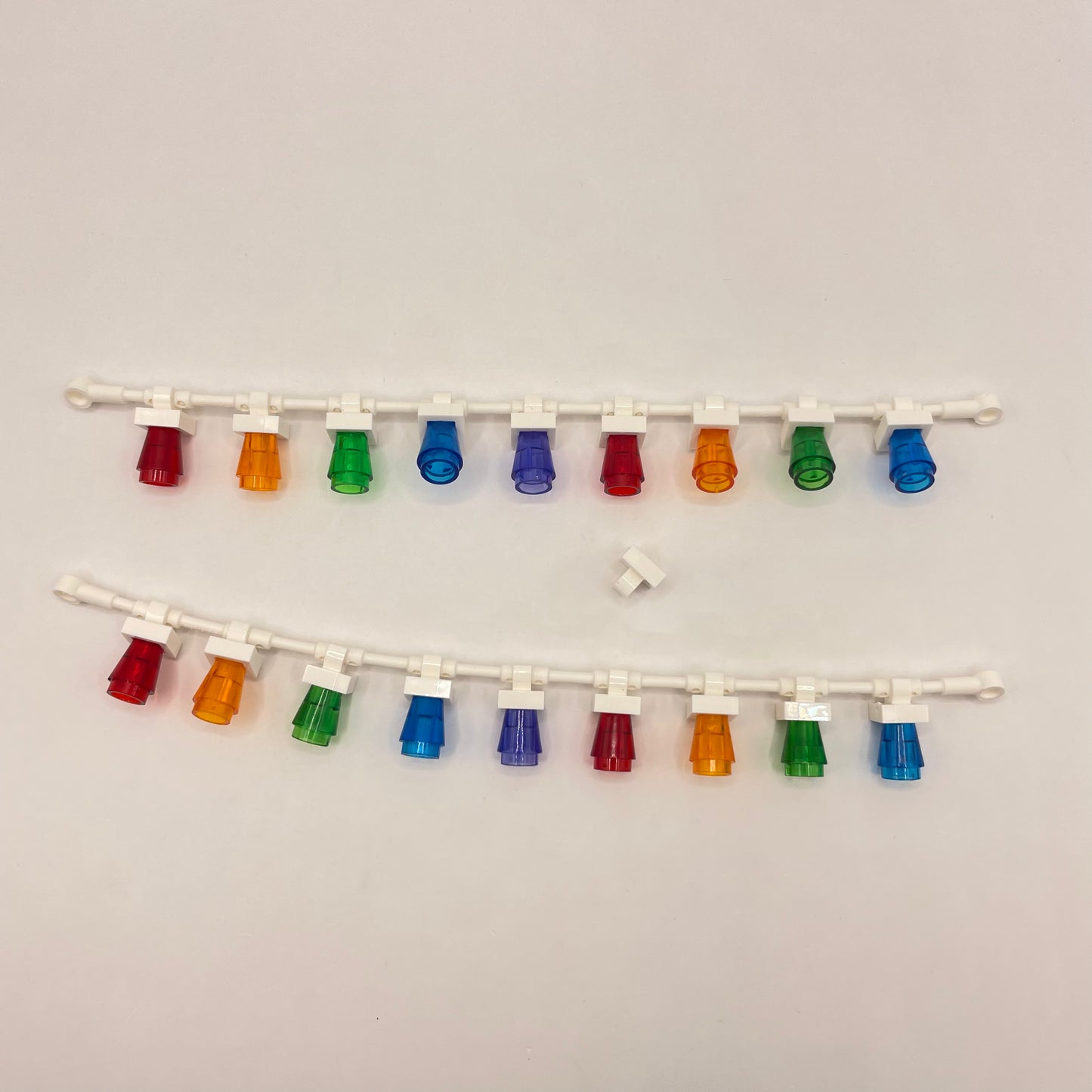 LEGO Rainbow Christmas Light Cord, Mixed Colours, 38 Pieces
