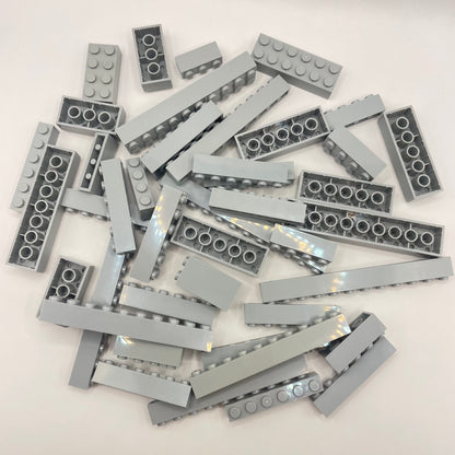 LEGO Long Bricks, Light Bluish Grey, Approx. 125g
