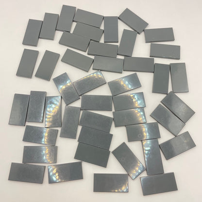 LEGO 2 x 4 Tiles, Dark Bluish Grey, 44 Pieces