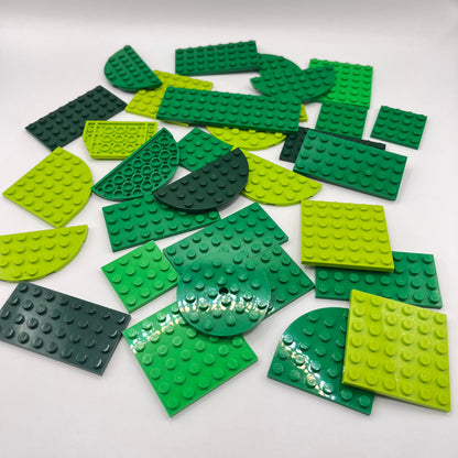 LEGO Mixed Green, Plates, Approx. 120g