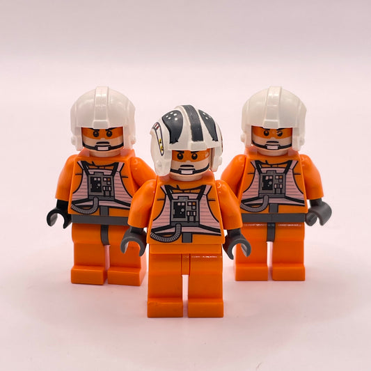 LEGO Rebel Pilots, Mix and Match, Star Wars, Minifigure, (3 Pack) marked