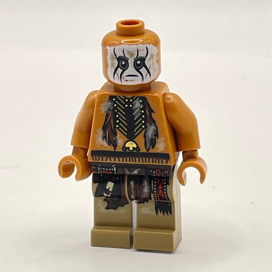 LEGO Tonto Dirty Outfit, The Lone Ranger, Minifigure (tlr012) No Hat