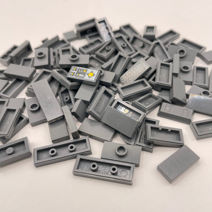 LEGO Tiles, Small, Dark Bluish Grey, Approx. 25g
