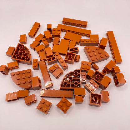 LEGO Bricks, Dark Orange, Approx. 80g