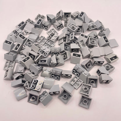 LEGO Slopes 2x2, Light Bluish Grey, Approx. 95g