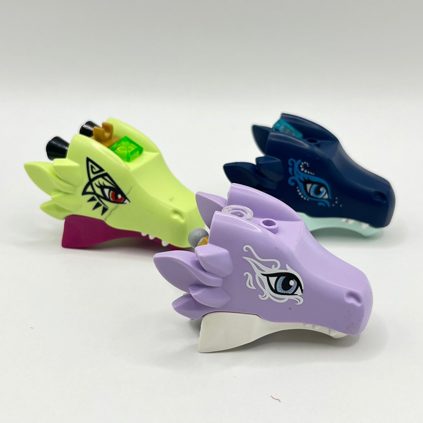 LEGO Dragon Heads, Animals, Mixed Colours, 3 Pieces