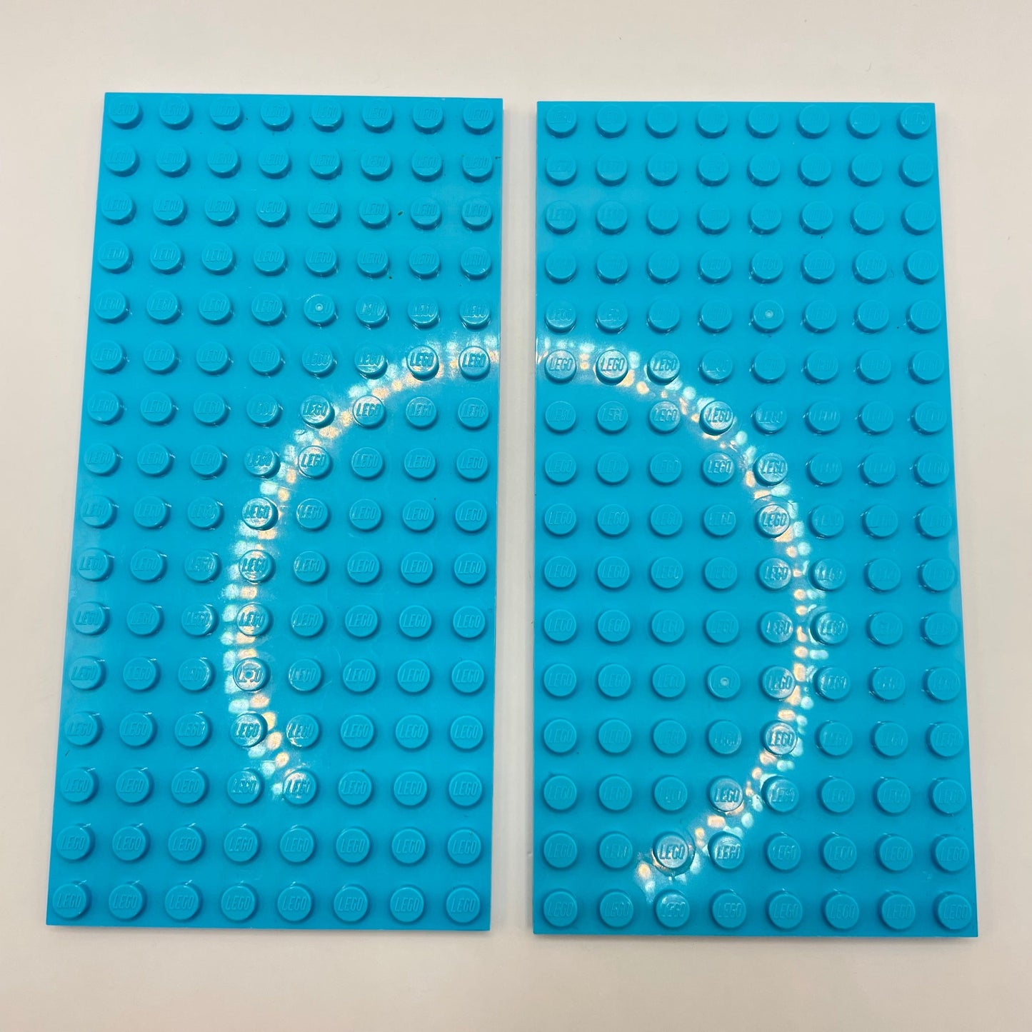 LEGO 8x16 Plates, Medium Azure, 2 Pieces,