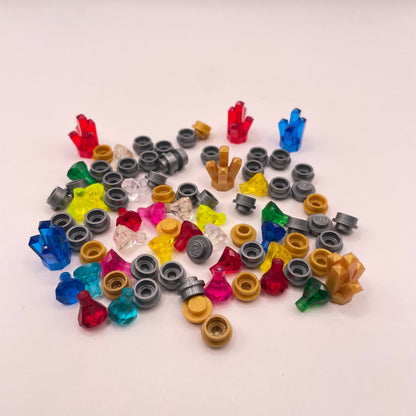 LEGO Mixed Treasure and Crystals, Mixed Colours, 80 Pieces
