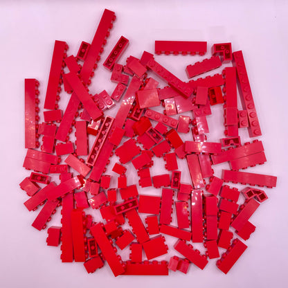 LEGO  Bricks, Red, Approx. 160g