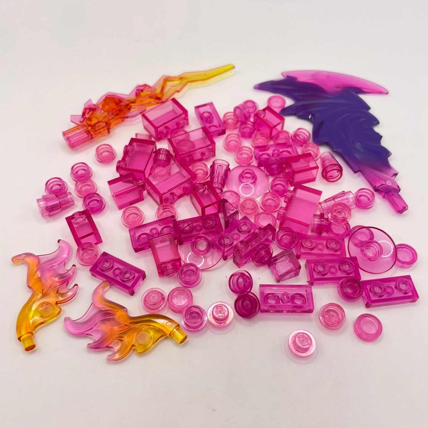LEGO Transparent Pink, Some Glitter, Approx. 20g