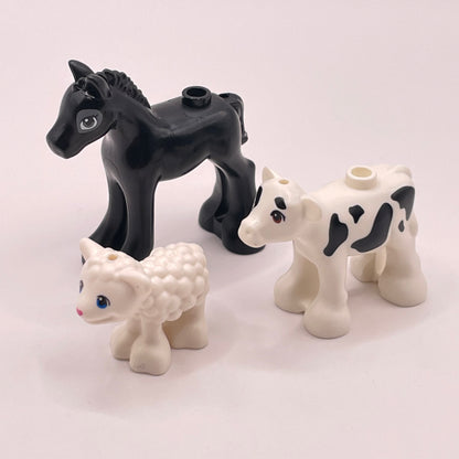 LEGO Baby Cow, Sheep, Horse, Friends Farm Animal, 3 Pieces