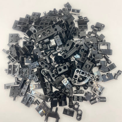 LEGO Small Technic Bricks and Pieces, Black, Approx. 100g