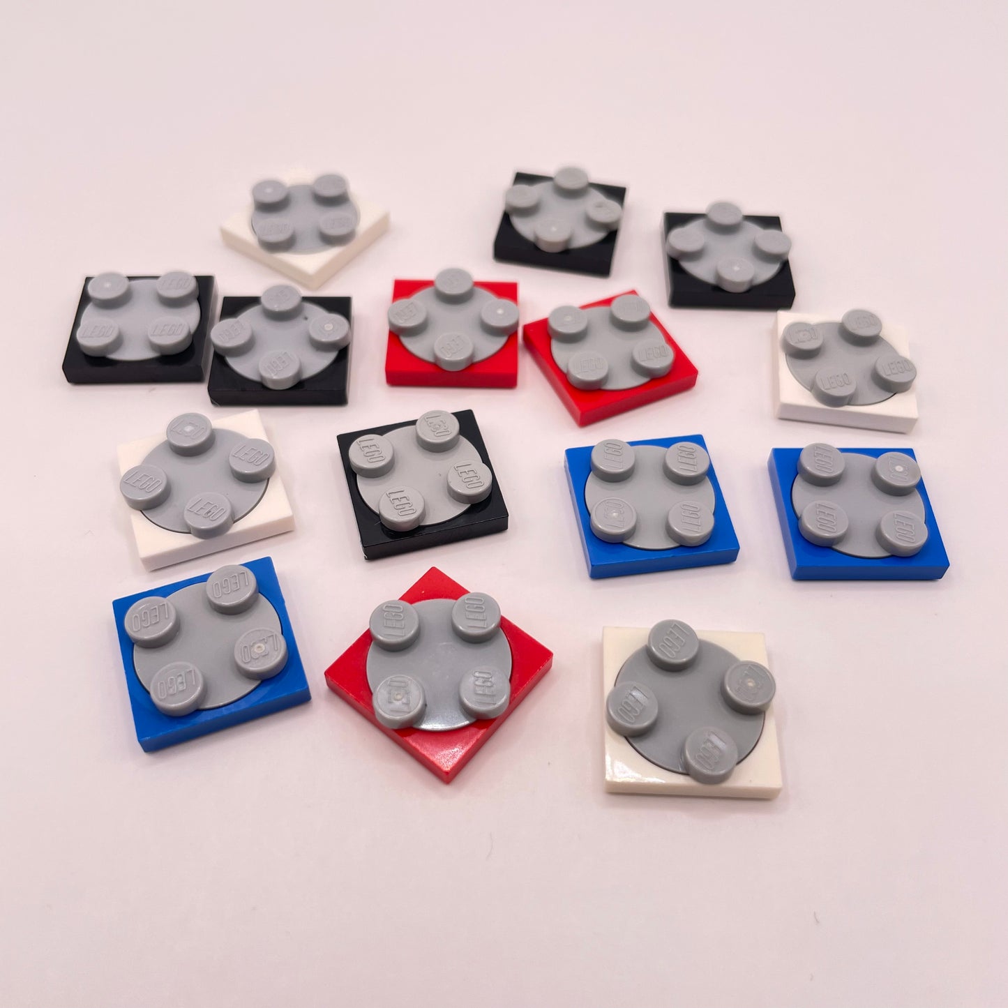 LEGO Plate Small Turntables, Grey, 15 pieces