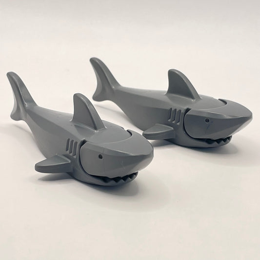 LEGO Sharks with Gills, Dark Bluish Grey, 2 Pieces