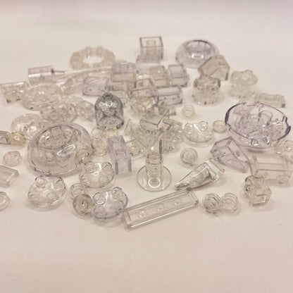 LEGO Transparent Clear, Mixed Pieces, Approx. 40g
