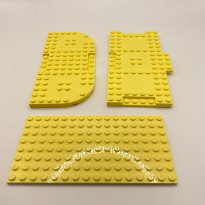 LEGO 8x16 Plates, Light Bright Yellow, 3 Pieces,