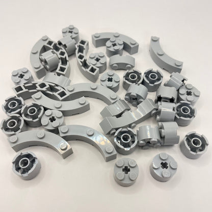 LEGO Round Bricks, Light Bluish Grey, Approx. 50g