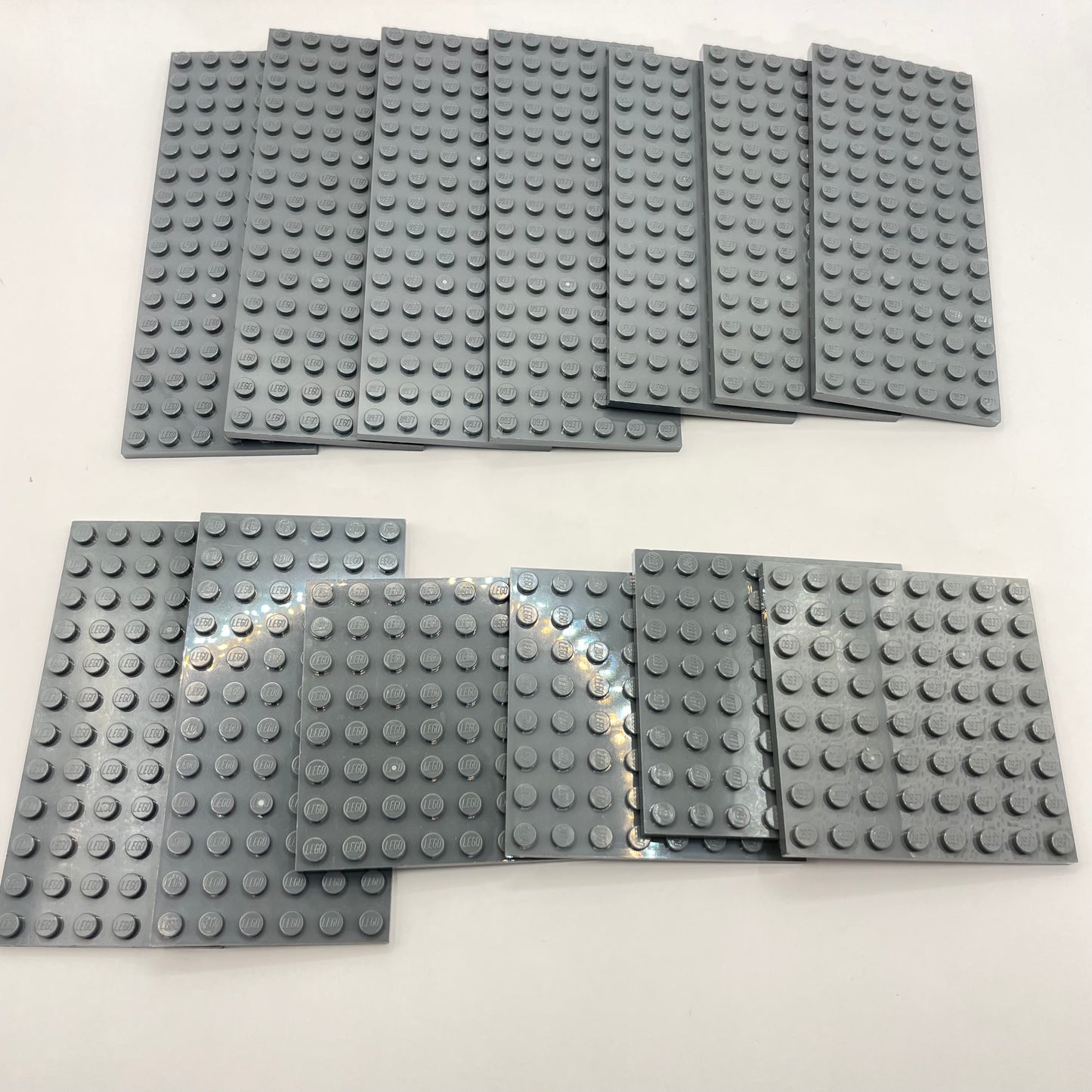 LEGO Medium Plates, Dark Bluish Grey, Approx. 130g