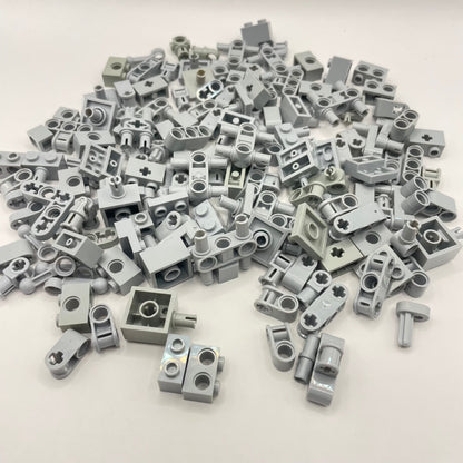 LEGO Small Technic Bricks and Pieces, Light Grey, Approx. 100g