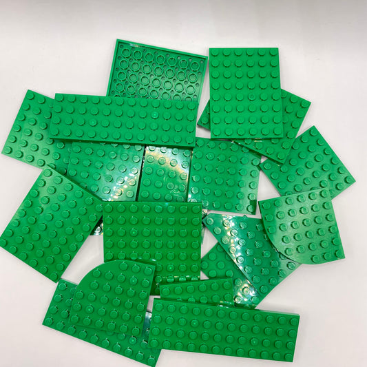 LEGO Large Plates, Green, Approx. 110g