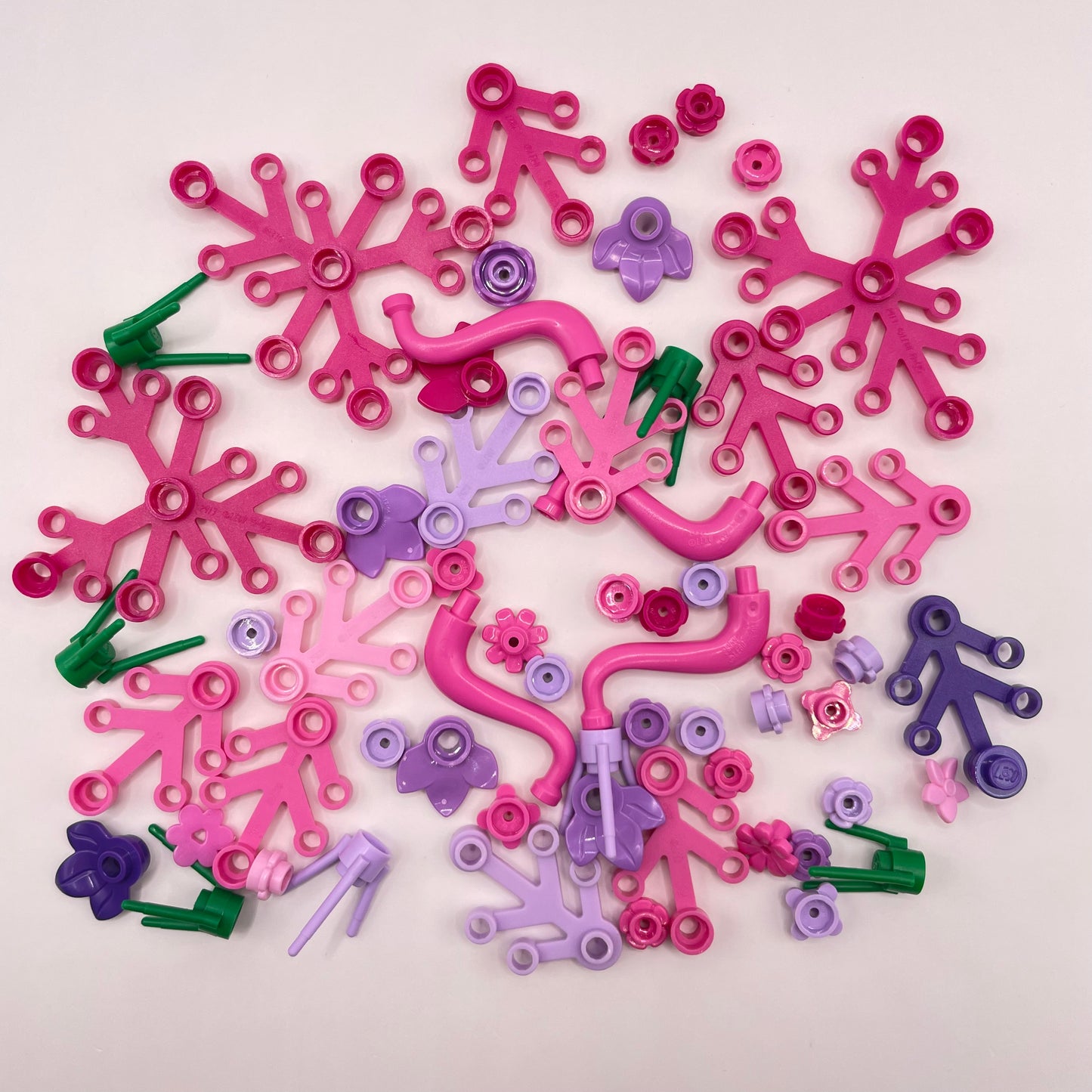 LEGO Flowers and Leaves, Pink and Purple, Plant, 60 Pieces