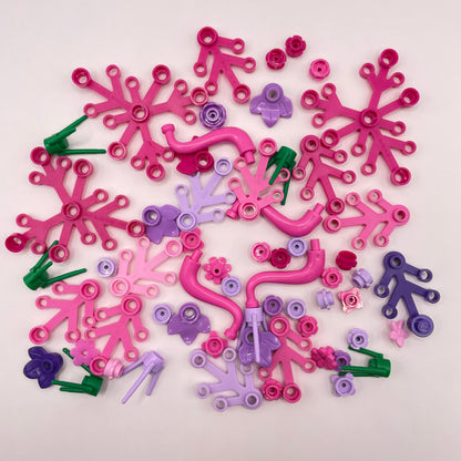 LEGO Flowers and Leaves, Pink and Purple, Plant, 60 Pieces