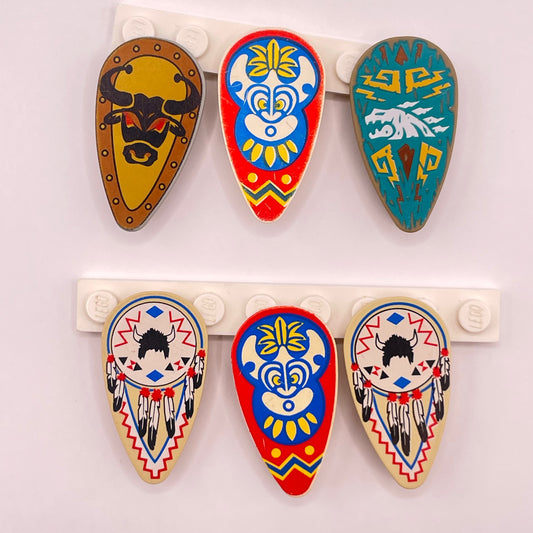LEGO Oval Shields, Minifigure Accessories, 6 Pieces