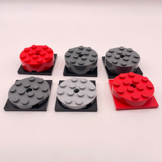 LEGO Mixed Turntables, Mixed Colours, 6 pieces