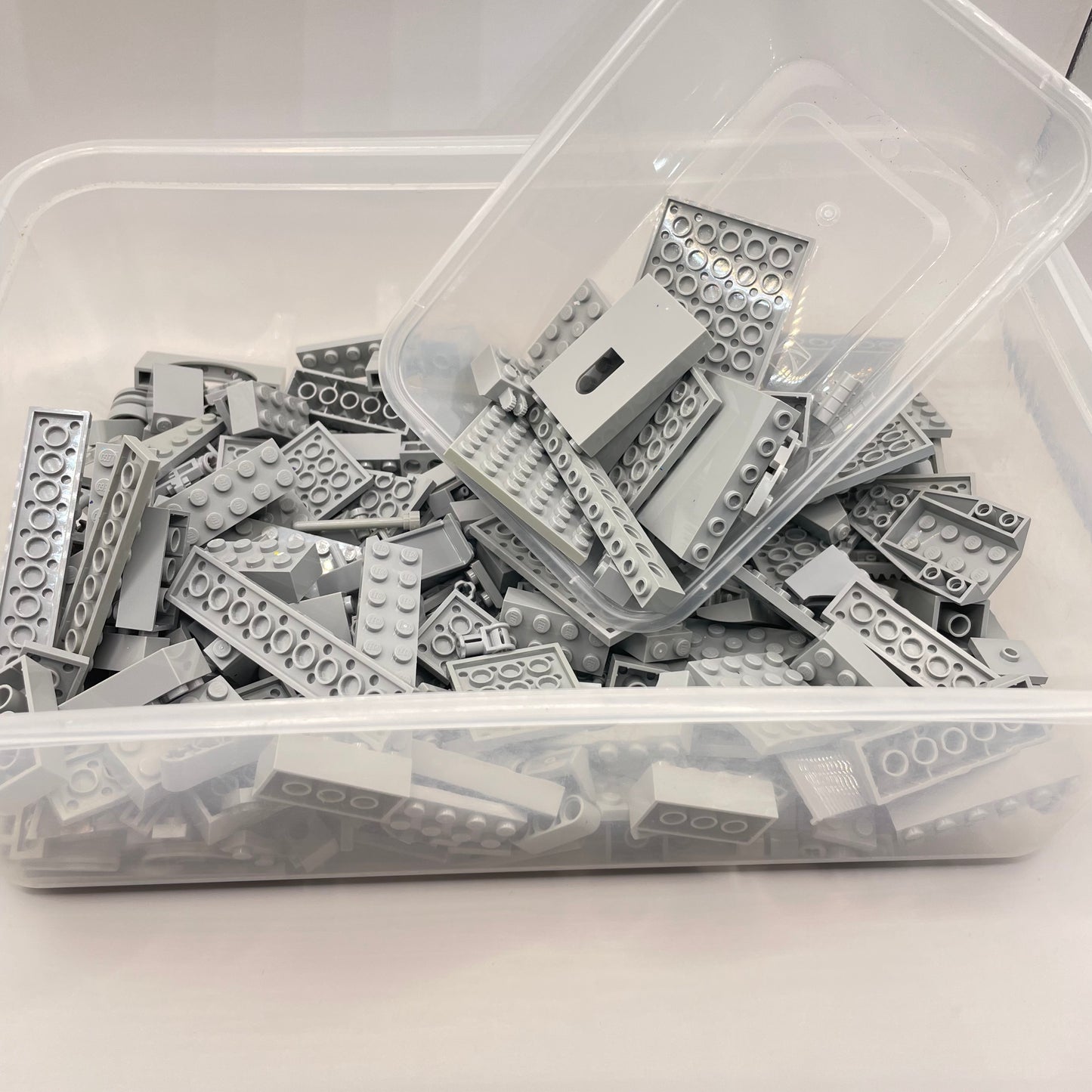 LEGO Random Selection, Light Bluish Grey, Mixed Bricks, Bulk, Approx. 500g