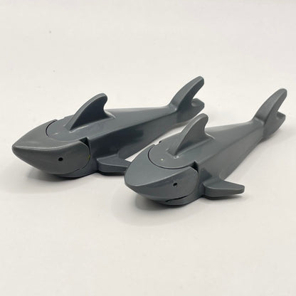 LEGO Sharks, some marks, Dark Bluish Grey, 2 Pieces