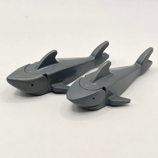 LEGO Sharks, some marks, Dark Bluish Grey, 2 Pieces