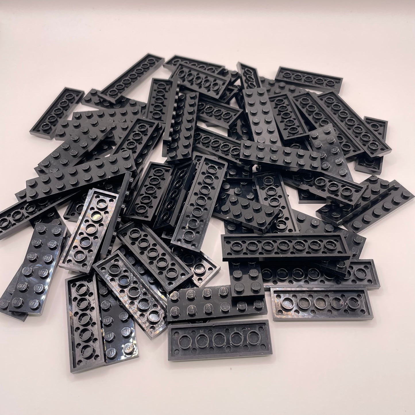 LEGO Medium, 2x Plates, Black, Approx. 125g