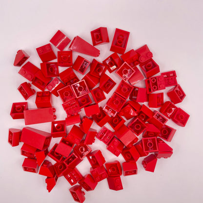 LEGO Red, 2x Wide, Slopes, Approx. 90g
