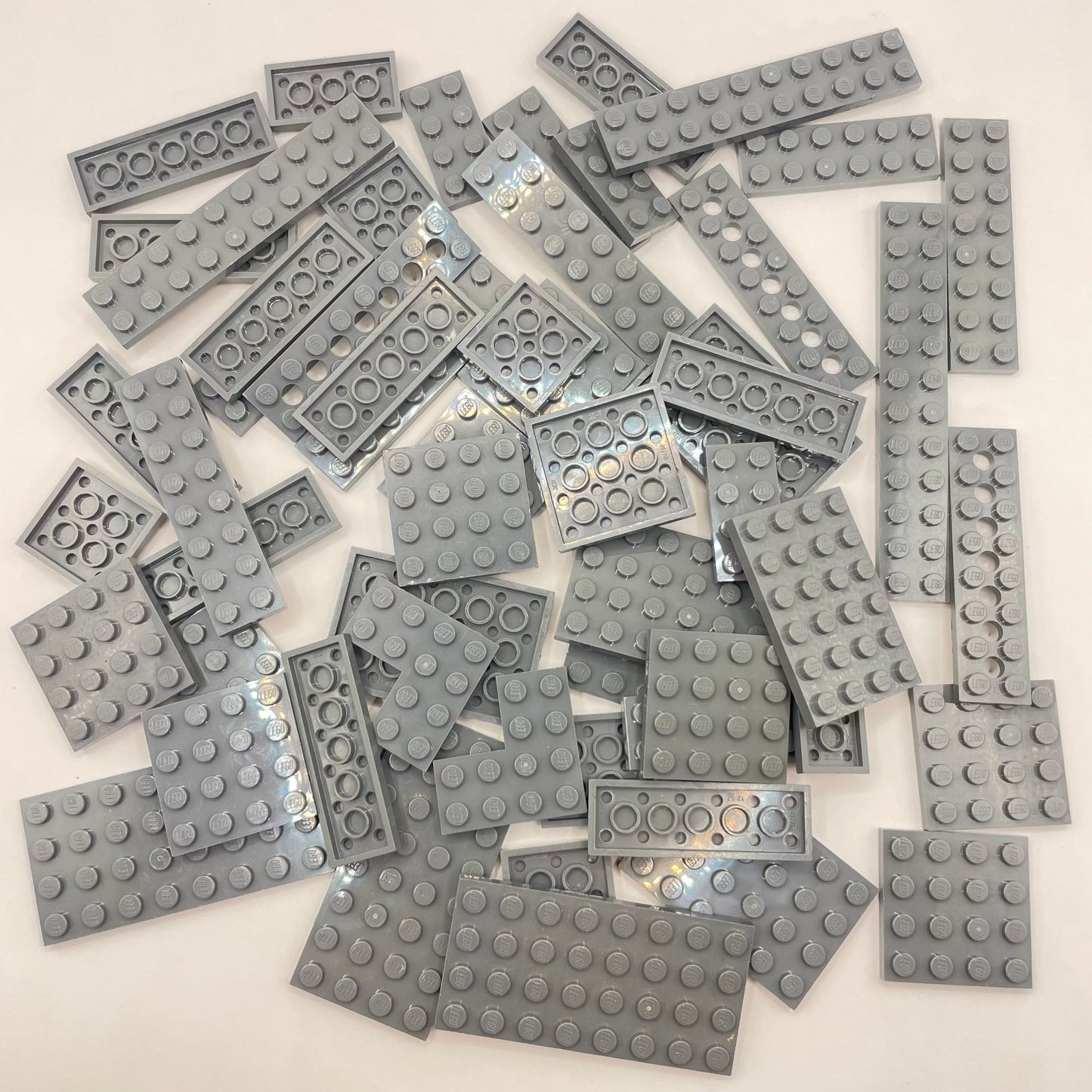 LEGO Mixed Plates, Dark Bluish Grey, Approx. 115g