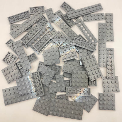 LEGO Mixed Plates, Dark Bluish Grey, Approx. 115g