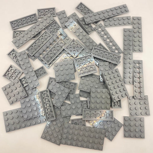 LEGO Mixed Plates, Dark Bluish Grey, Approx. 115g