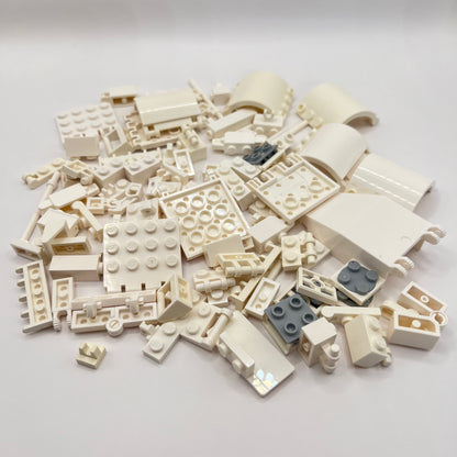 LEGO Clips and Bars, Flexible Connections, White, Approx. 80g