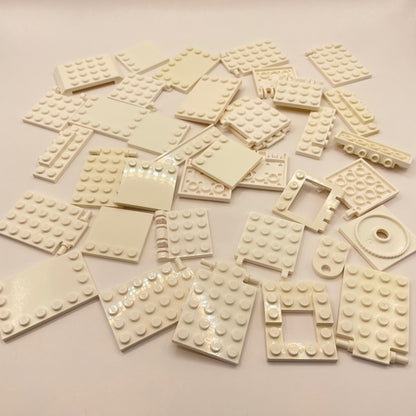 LEGO Modified Plates, White, Approx. 90g