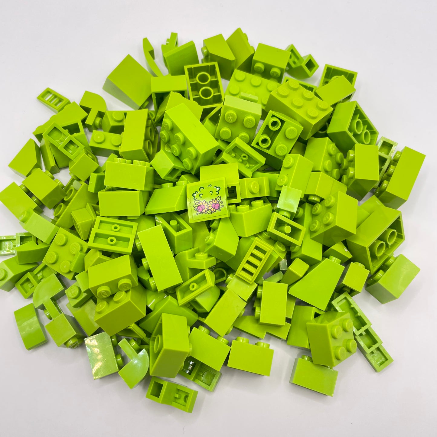 LEGO Bricks and Slopes, Lime, Approx. 130g