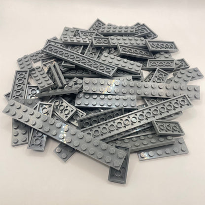 LEGO Dark Bluish Grey, 2x Wide Plates, Approx. 140g