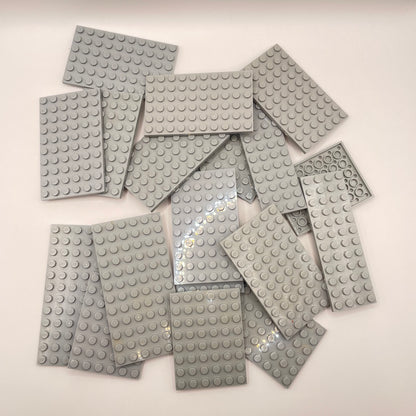 LEGO Medium Plates, Light Bluish Grey, Approx. 135g