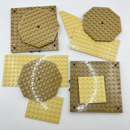 LEGO Mixed Tan, Large Bricks and Plates, Approx. 130g