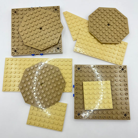 LEGO Mixed Tan, Large Bricks and Plates, Approx. 130g