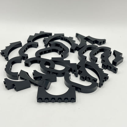 LEGO Black, Building Pieces, Arches, 24 Pieces