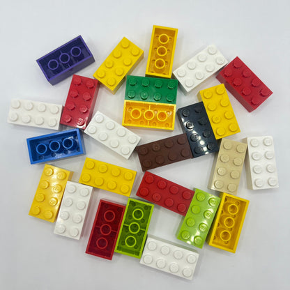 LEGO 2 x 4 Bricks, Mixed Colours, 25 Pieces