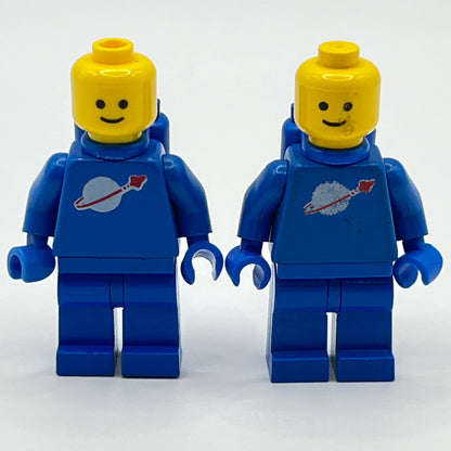 LEGO Classic Space - Blue, Minifigure (sp004) - (Set of 2) - Missing Helmets