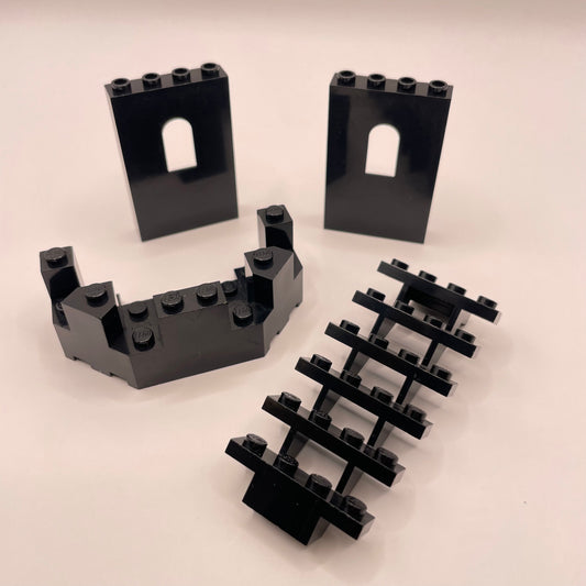 LEGO Castle Building Pieces, Black, 4 Pieces